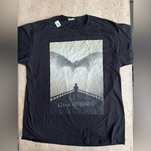 Game of Thrones Dragon on Gray on Black T-Shirt Men’s Size XL